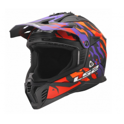 КАСКА LS2 FAST II GROTESK PURPLE ORANGE