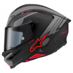 Мото каска Alpinestars S-R7 A-Core Black Gray Red Matt E2206