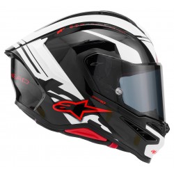 Мото каска Alpinestars S-R7 A-Core Black White Red Glossy E2206