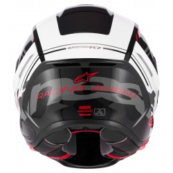 Мото каска Alpinestars S-R7 A-Core Black White Red Glossy E2206