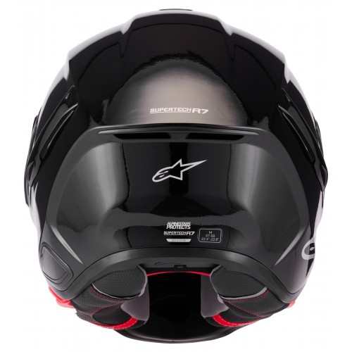 Мото каска Alpinestars S-R7 Solid Black Glossy E2206