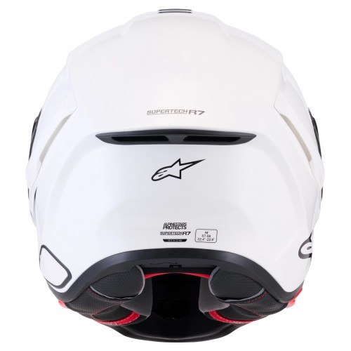 Мото каска Alpinestars S-R7 Solid White Glossy E2206