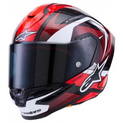 Мото каска Alpinestars S-R7 Kinetis Black Red White Glossy E2206